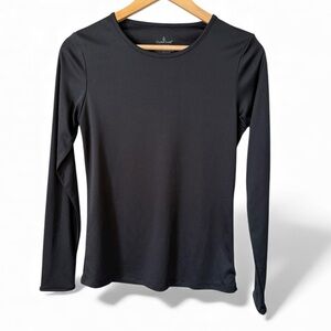 Cuddl Duds ClimateSmart Long Sleeve Black Base Layer Top – Size Small